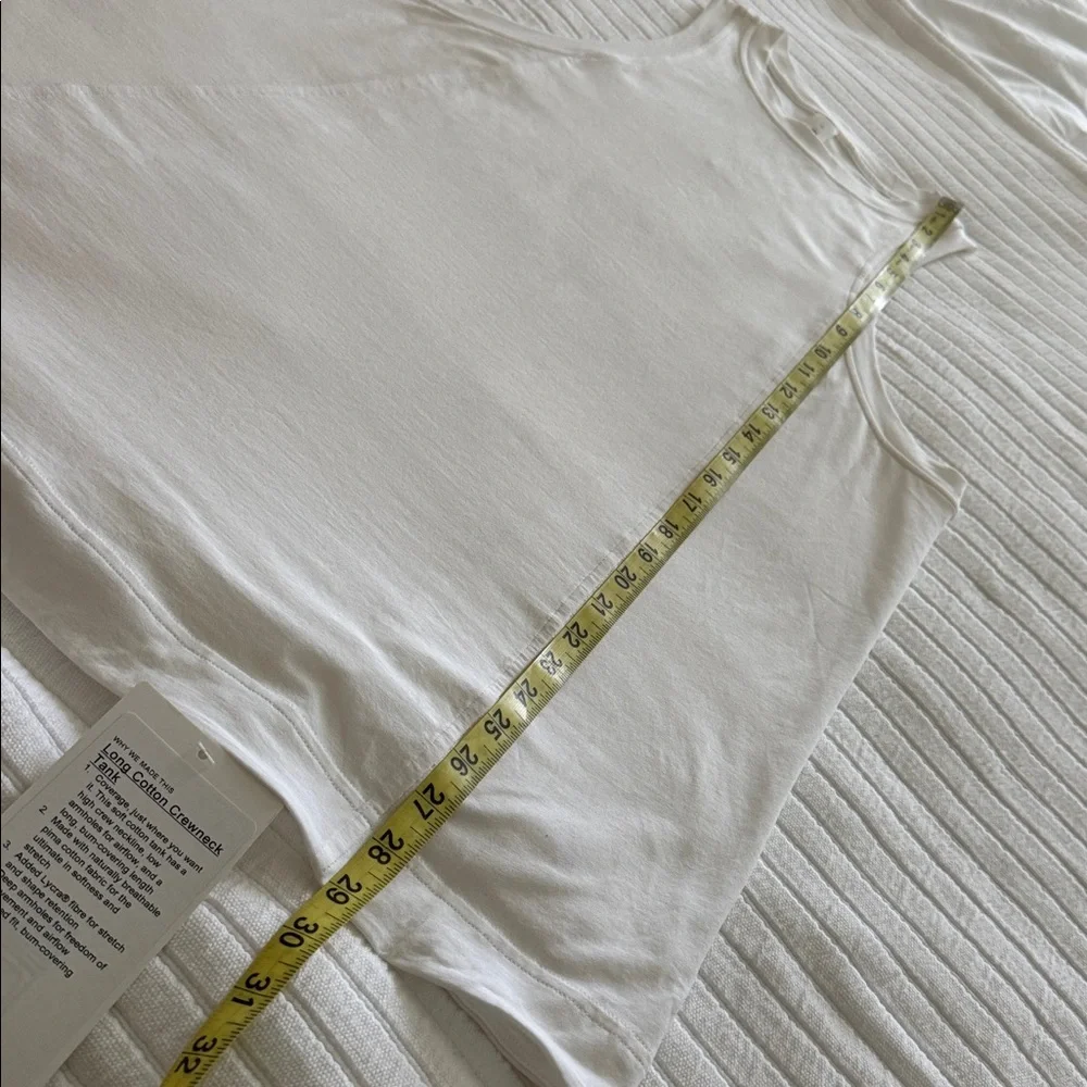 NWT Lululemon Long Cotton Crewneck Tank - Picture 5 of 9